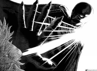 Black white drawing person knife - baiōken eishun free wallpaper for desktop
