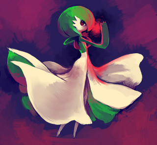 Woman green hat dress pokemon - tail free wallpaper