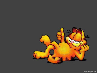 Cartoon character thumbs up black - a gray background free wallpaper