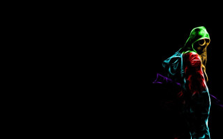 Hoodie jacket walking dark neon - the dark free wallpaper