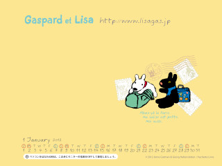 Calendar rabbit dog january2011 casparwolf - a calendar free wallpaper
