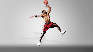 Man jumping basketball air hands 2 - allan brooks free wallpaper