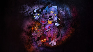 Cartoon characters glowing eyes dark - a circle free wallpaper