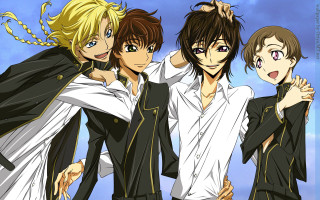 Anime characters posing together group 2 - a picture together free wallpaper