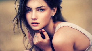 Woman ring portrait blackhair jewelry - neutral free wallpaper