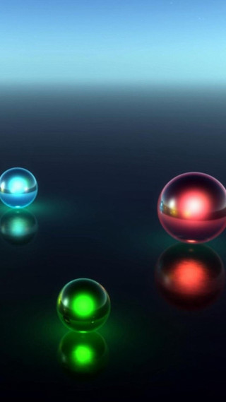 Three balls table black surface - top of a table next free wallpaper
