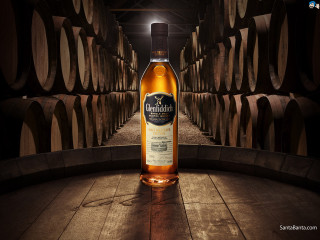Whisky bottle wooden barrel cellar - product photography free wallpaper for desktop