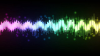 Colorful sound wave black background 3 - a white line free wallpaper