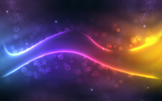 Colorful blurry wave stars aurora - volumetric free wallpaper