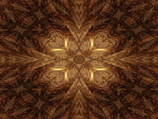 Intricate flower pattern brown gold - benoit b. mandelbrot free wallpaper