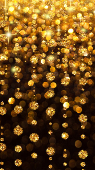 Gold glitter background stars sparkles - free new year wallpaper