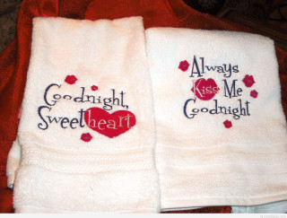 Towels embroidered bed pillow pillowcase - a bed next free wallpaper