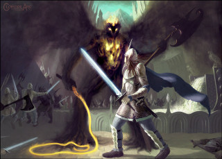 Man knight outfit sword demon - christophe vacher free wallpaper