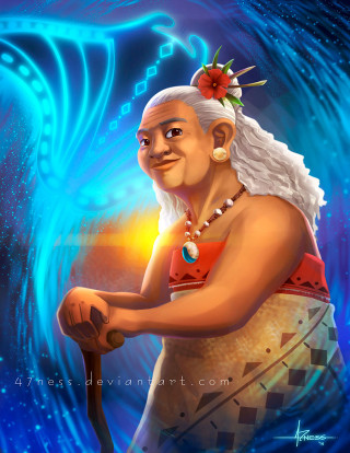 Man cane flower necklace head - a painting of a man free wallpaper