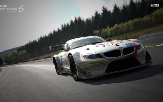 White car race track trees - the background and a sky background free wallpaper