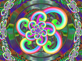 Colorful abstract flower design center 2 - a colorful abstract design free wallpaper
