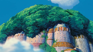 Castle trees cloud sky above - a cloud in the sky above free wallpaper