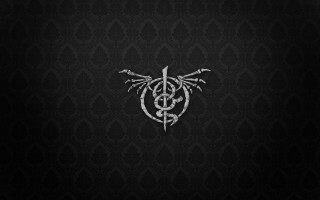 Black white dragon wallpaper symbol - gothic art free wallpaper for desktop