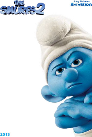 Blue smurf white hat arms - a white hat free wallpaper