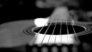 Guitar strings closeup black white 4 - ella guru free wallpaper