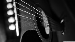Guitar fret black white background - a white spot free wallpaper