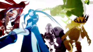 Anime characters group room window - a window behind them free wallpaper