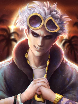 Man necklace goggles head necklace - his neck free wallpaper