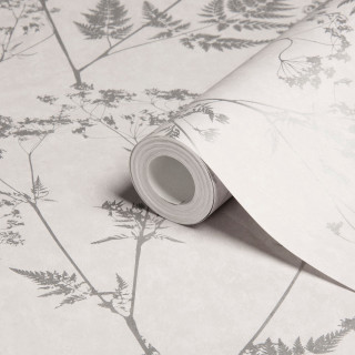 Tape wallpaper leaves flowers white - a pattern of leaves free wallpaper