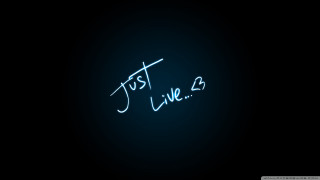 Neon live dark blue tattoo - text free wallpaper