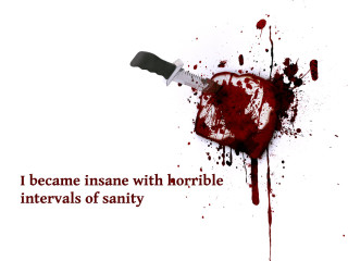 Knife blood stain quote insane - insane free wallpaper