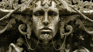 Statue face chains neck expression - chain free wallpaper