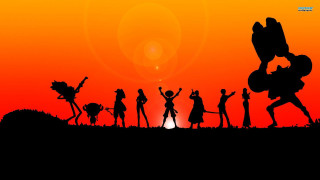 People grass sunset silhouette holding - a large object free wallpaper