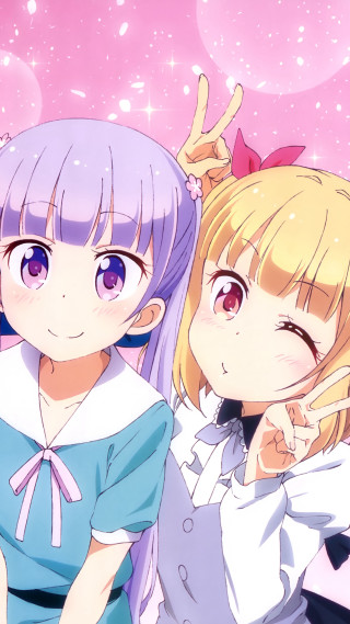 Suzukaze aoba anime girls blue - a picture together in front free wallpaper