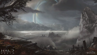 Mountain rainbow sky painting art - a painting of a mountain free wallpaper