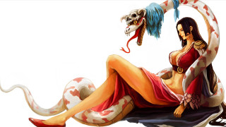 Woman red dress sitting snake - art of brom free wallpaper for desktop