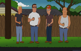 Men standing yard fence trees - a fence and trees free wallpaper