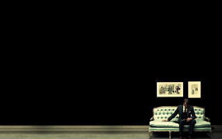 Woman couch dark room black - christian w. staudinger free wallpaper