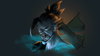 Demon knife digital painting menacing - his hand and a knife free wallpaper