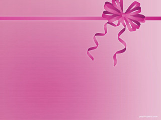 Pink background bow ribbon side - diagonal free wallpaper