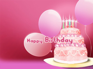 Birthday cake balloons happy birthday - balloon free wallpaper