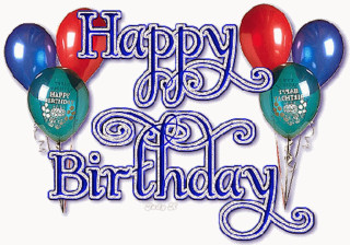 Happy birthday card balloons blue - balloon free wallpaper