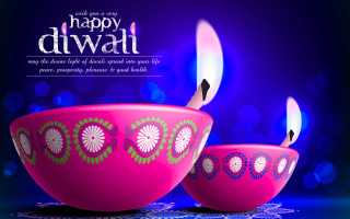 Happy diwali greeting card pink - happy free wallpaper for desktop