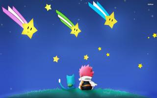 Cartoon character hill stars cat - final fantasy free wallpaper