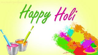 Happy holi paint brush yellow - happy free wallpaper