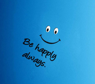 Blue background smiley face be - a smiley face free wallpaper