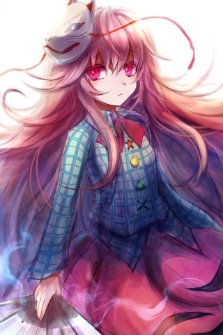 Pink hair girl cat head - autodestructive art free wallpaper