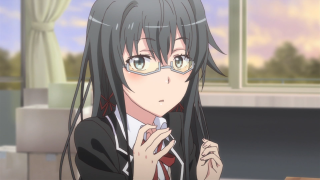 Girl long black hair glasses - kyoto animation free wallpaper