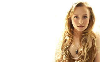 Woman long hair necklace white 2 - sunlight free wallpaper