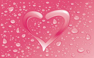 Heart shaped water droplet pink - drop of water free wallpaper
