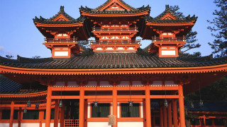 Tall red building tower clock - a tall tower free wallpaper